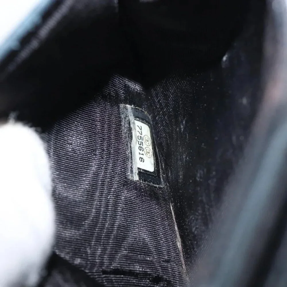 CHANEL Wallet Grained Calf Skin Black Gold CC Auth fm4996 - Picture 7 of 16